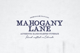 Mahogany Lane Rustic Serif Font Download