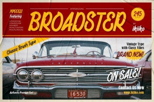 Broadster - Classic Brush Type Font Download