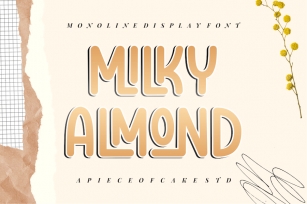 Milky Almond - A Display Font Font Download