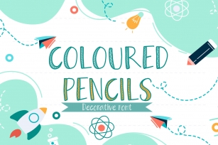 Coloured Pencils Font Download