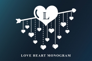 Love Heart Monogram Font Download