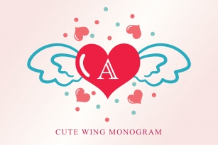 Cute Wing Monogram Font Download