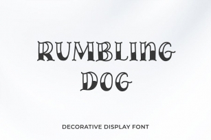 Rumbling Dog - Decorative Display Font Font Download