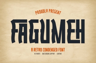 Fagumeh | Retro Condensed Font Font Download