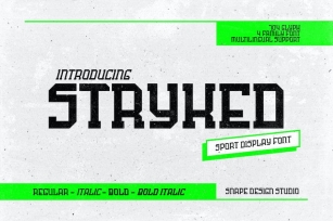 Stryked - Sport Font Font Download