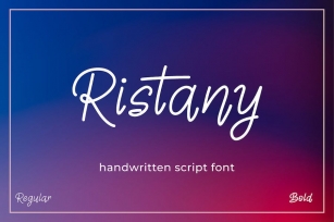 Ristany - Handwriten Script Font Font Download