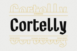 Cortelly Calligraphic Sans Display Font Font Download