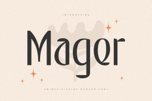 Mager - Unique Display Modern Font Font Download