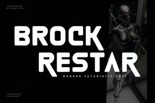 Brock Restar Modern Futuristic Font Font Download