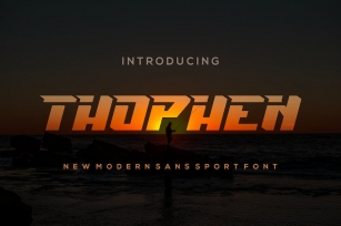 Thophen - A Futuristic Typeface Font Download