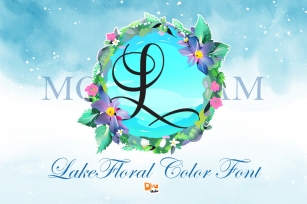 Lake Floral Monogram Font Download