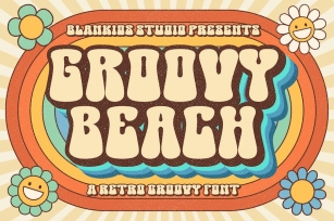 Groovy Beach a Retro Groovy Font Font Download