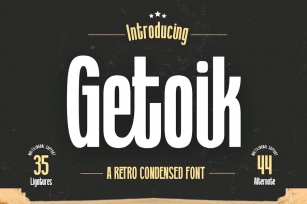 Getoik | Retro Condensed Font Font Download