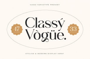Classy Vogue - Stylish Serif Font Download
