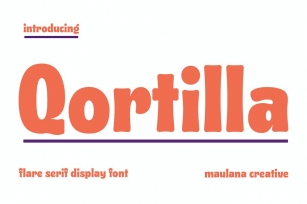 Qortilla Flare Serif Display Font Font Download