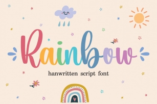 Rainbow - Handwritten Script Font Font Download