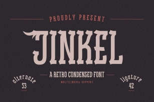 Jinkel | Retro Condensed Font Font Download