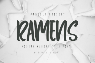 Ramens - Modern Handwritten Font Font Download