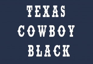 Texas Cowboy Black Font Download