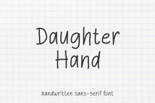 Daughter Hand - Minimalist Handwritten font Font Download