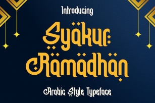 Syakur Ramadhan - Arabic Style Font Font Download