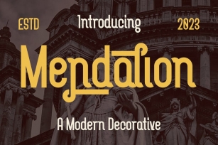 Mendalion - A Modern Decorative Font Font Download