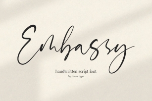 Embassy A Handwritten Script Font Font Download