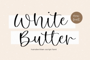 White Butter - Handwritten Script Font Font Download
