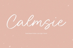 Calmsie - Handwritten Script Font Font Download