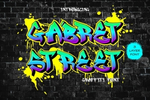 Gabret Street - Layered Graffiti Font Font Download