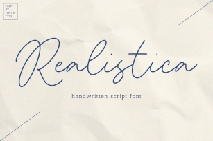 Realistica - Handwritten Script Font Font Download
