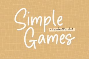 Simple Games - Handwritten Font Font Download