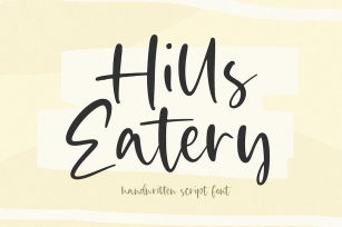 Hills Eatery - Handwritten Script Font Font Download