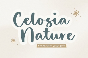 Celosia Nature -  Handwritten  Font Font Download