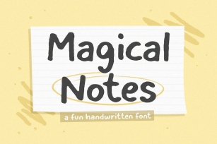 Magicalnotes - Handwritten  Font Font Download