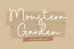 Monstera Garden - Handwritten Script Font Font Download