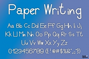 Paper Writing Font Download