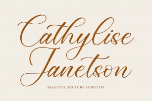 Cathylise Janetson Script Font Font Download