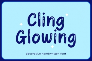 Cling Glowing - Bubble Fun Display Font Font Download