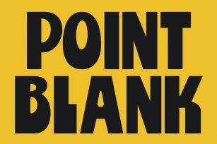 Point Blank - Display Typeface Font Download