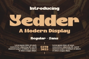 Yedder - A Modern Display Font Font Download