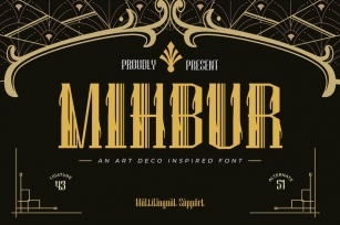 Mihbur | Art Deco Font Font Download