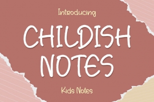 Childish Notes Kids Notes Font Font Download