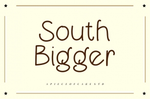 South Bigger - A Display Font Font Download