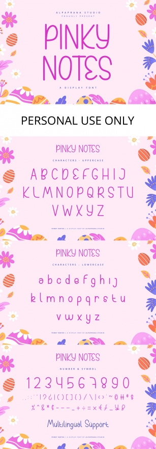 Pinky Notes Font Download