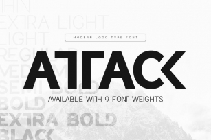 Attack - Corporate Logo Font Font Download
