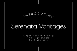 Serenata Vantages Font Download