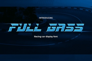Full Gass - Sporty Car Racing Font Font Download