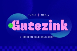 Gatezink - Bold Playful Retro Pop Sans Serif Font Download
