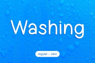 Washing - Handwritten sans-serif font Font Download